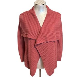 Caslon Women’s Open Front Cardigan with Relaxed Fit and Wide Draped Collar XS